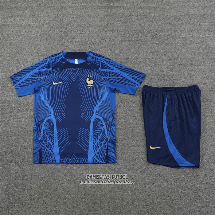 Chandal del Francia Manga Corta 2022/2023 Azul Oscuro - Pantalon Corto
